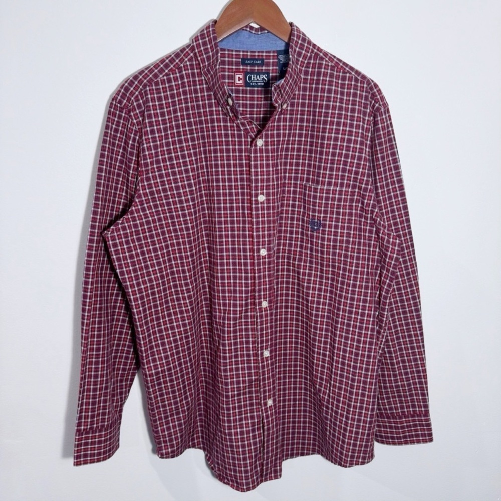Chaps Easy Care Long Sleeve Button Down Shirt Siz… - image 1